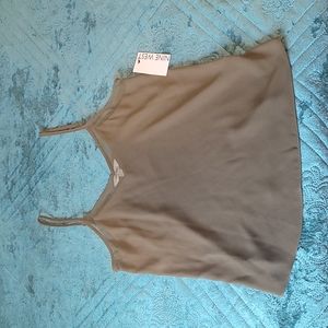 Nine West, olive green tank, size xs